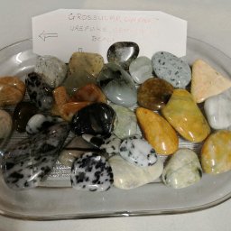 Selection of Grossular Garnets-Orepuki Beach.jpg